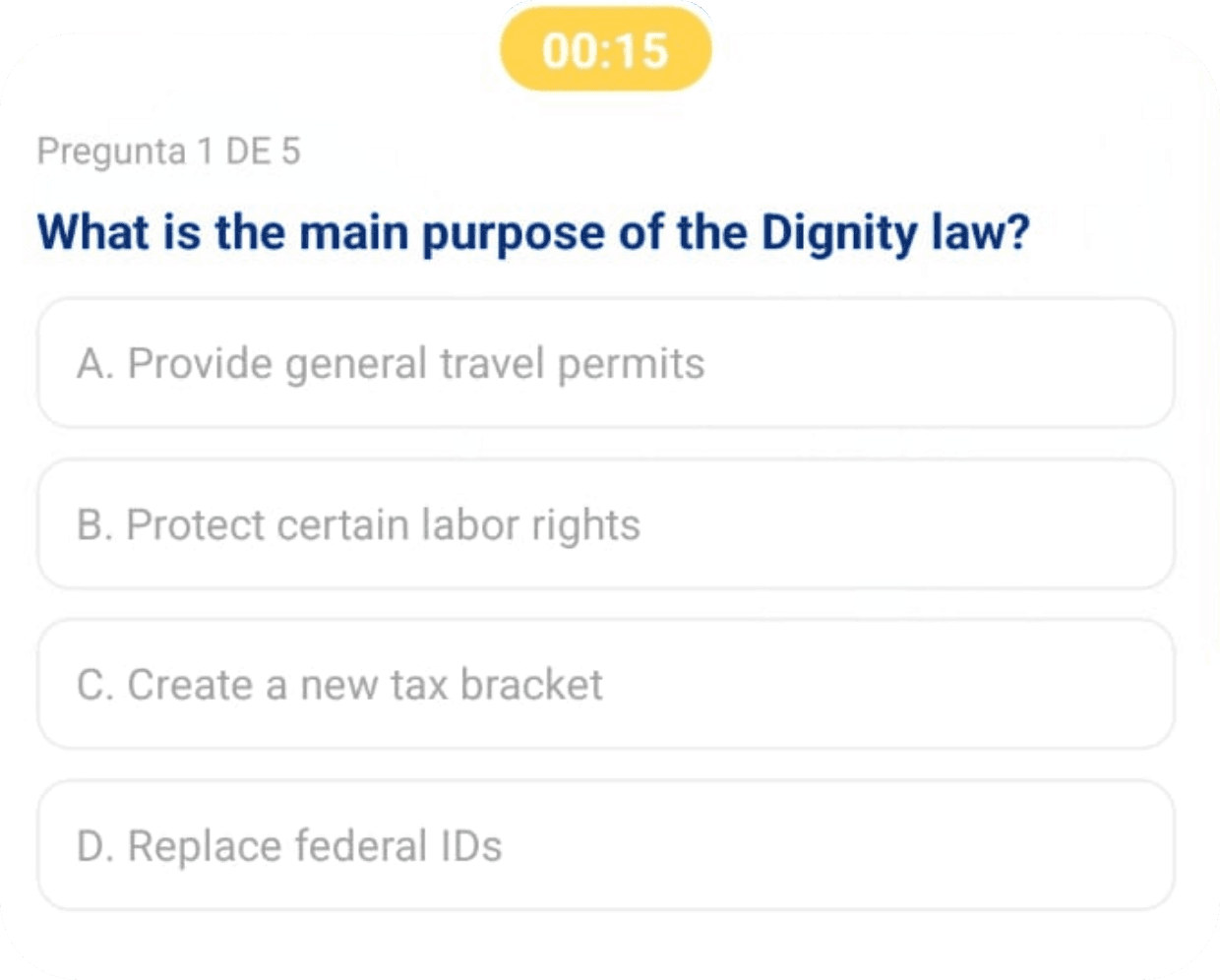 Dignity Law Test Question